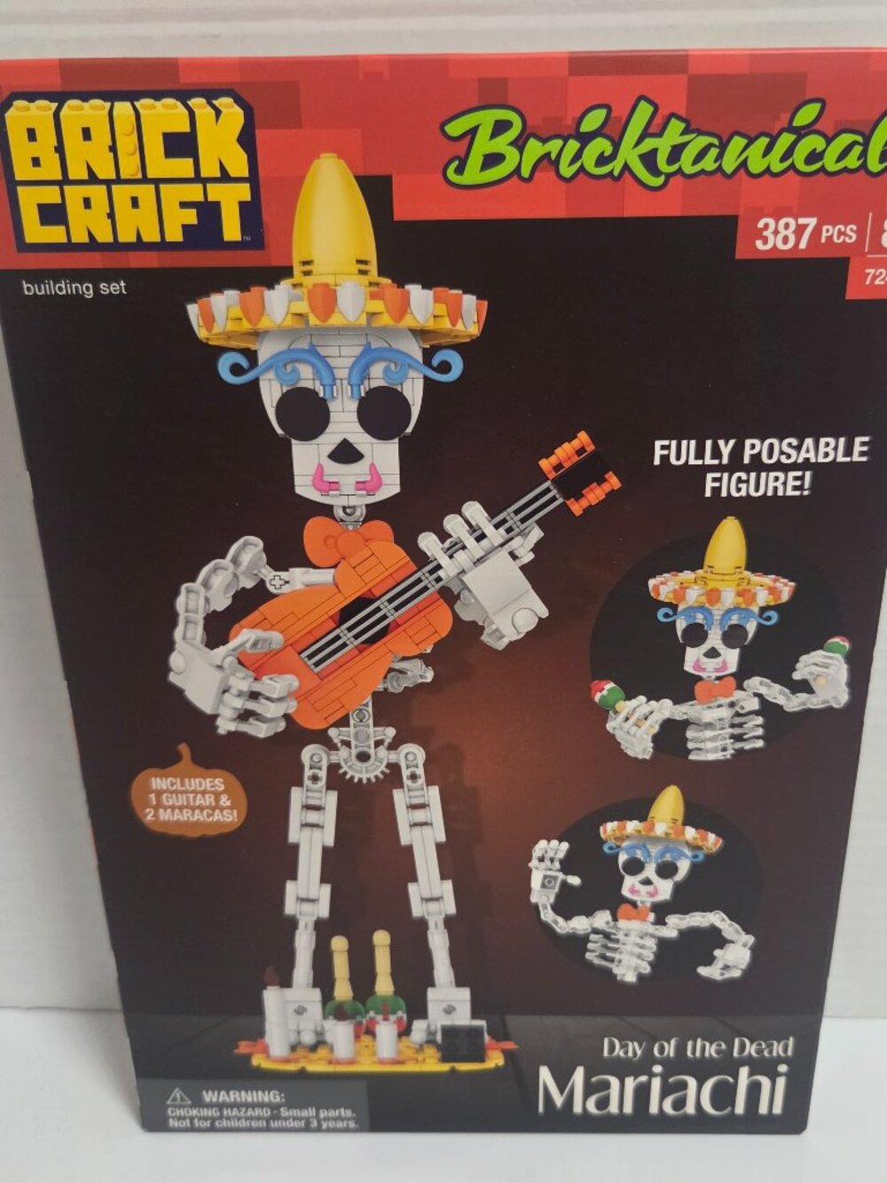 Brickcraft Day of The Dead Mariachi Skeleton Brick Building Kit 387 Pieces seal